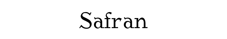 Safran font preview