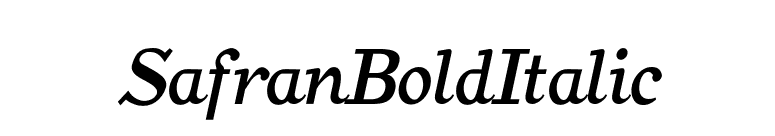 SafranBoldItalic font preview
