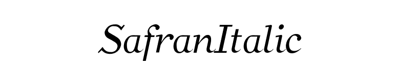 SafranItalic font preview