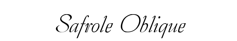 Safrole Oblique font preview