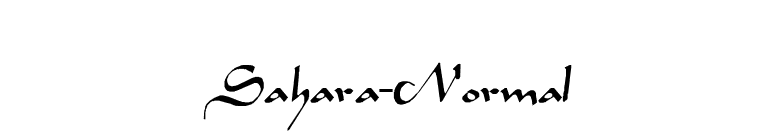 Sahara-Normal font preview