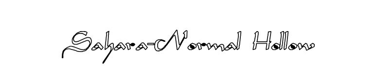 Sahara-Normal Hollow font preview