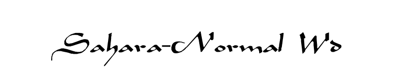 Sahara-Normal Wd font preview