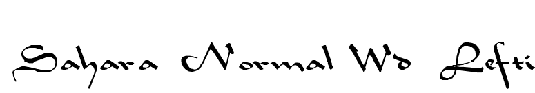 Sahara Normal Wd Lefti font preview