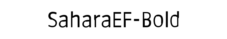 SaharaEF-Bold font preview