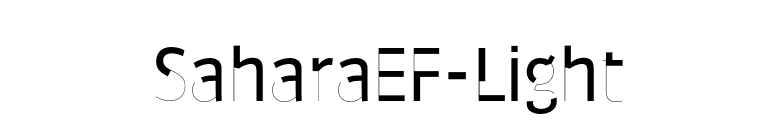 SaharaEF-Light font preview