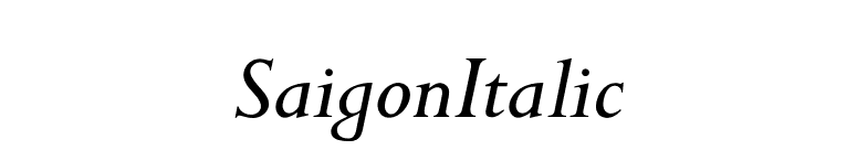 SaigonItalic font preview