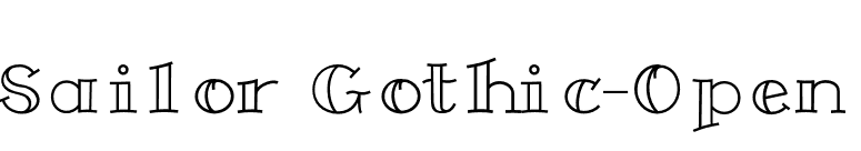 Sailor Gothic-Open font preview