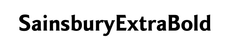 SainsburyExtraBold font preview