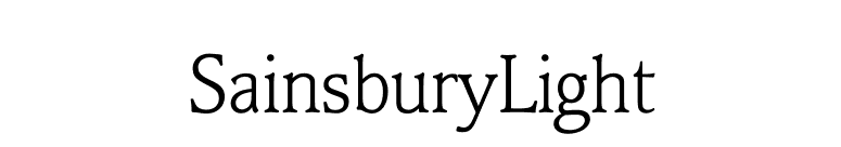 SainsburyLight font preview