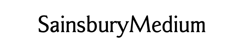 SainsburyMedium font preview