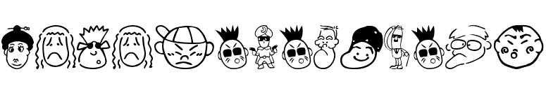 SakabePeople01 font preview