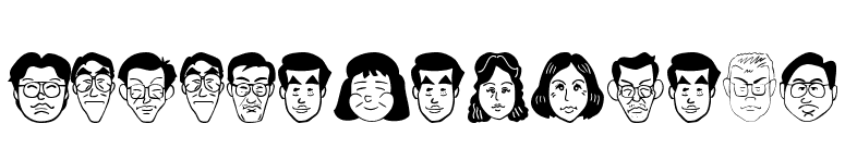 SakabePeople06 font preview