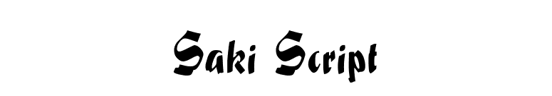 Saki Script font preview