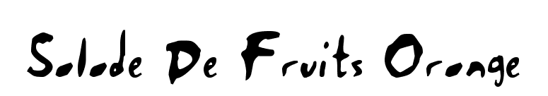 Salade De Fruits Orange font preview