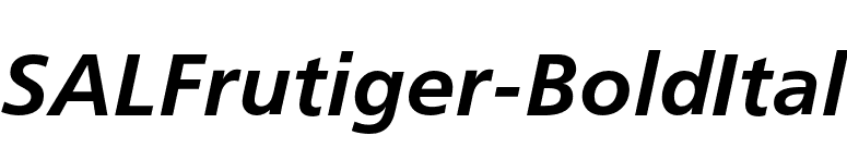 SALFrutiger-BoldItal font preview
