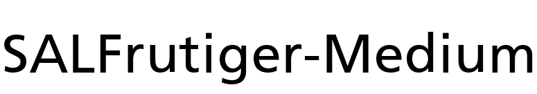 SALFrutiger-Medium font preview