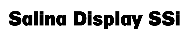 Salina Display SSi font preview