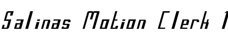 Salinas Motion Clerk 1 font preview