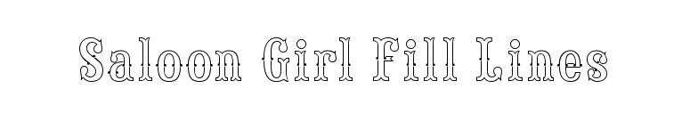 Saloon Girl Fill Lines font preview