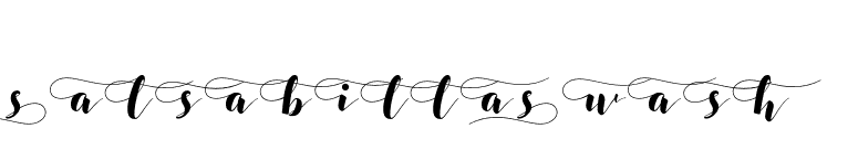 Salsabilla Swash font preview
