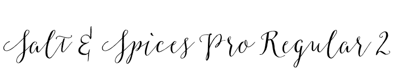 Salt & Spices Pro Regular 2 font preview