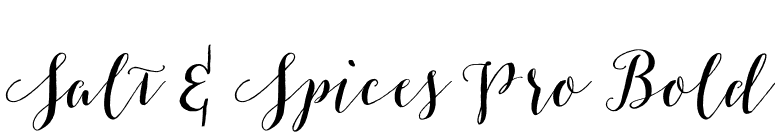 Salt & Spices Pro Bold font preview