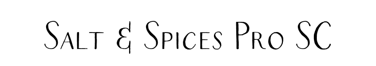 Salt & Spices Pro SC font preview