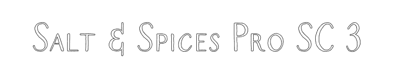 Salt & Spices Pro SC 3 font preview
