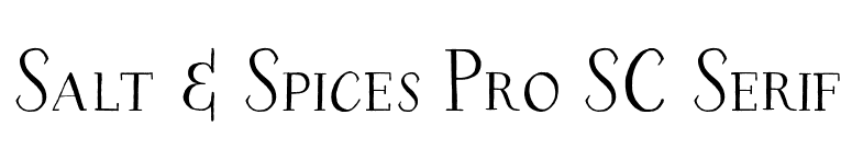 Salt & Spices Pro SC Serif font preview