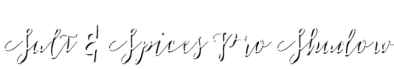 Salt & Spices Pro Shadow font preview