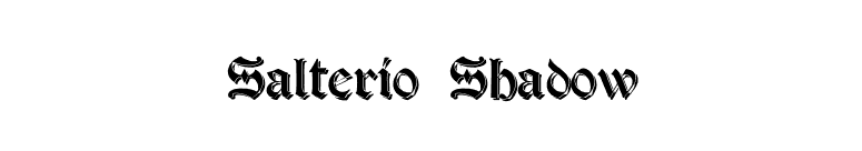 Salterio Shadow font preview