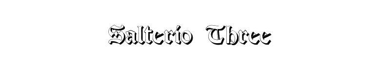 Salterio Three font preview