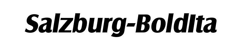 Salzburg-BoldIta font preview