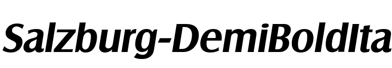 Salzburg-DemiBoldIta font preview