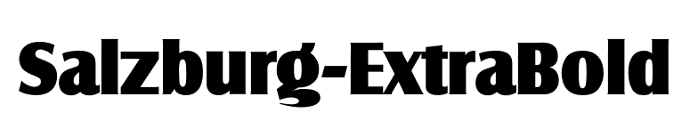 Salzburg-ExtraBold font preview