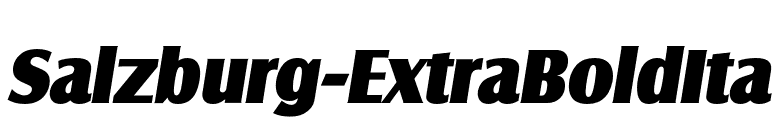 Salzburg-ExtraBoldIta font preview
