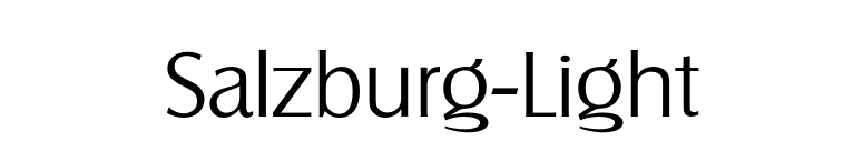 Salzburg-Light font preview