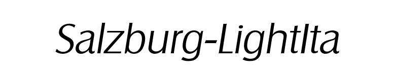 Salzburg-LightIta font preview