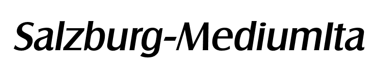 Salzburg-MediumIta font preview