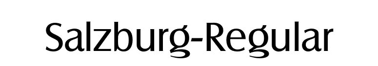 Salzburg-Regular font preview
