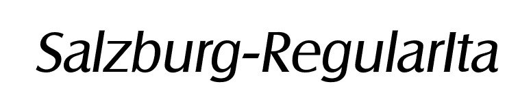Salzburg-RegularIta font preview