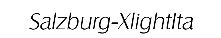 Salzburg-XlightIta font preview
