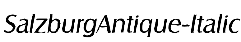 SalzburgAntique-Italic font preview