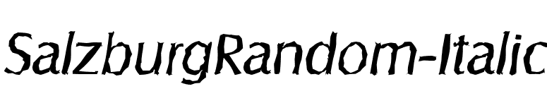 SalzburgRandom-Italic font preview