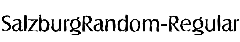 SalzburgRandom-Regular font preview
