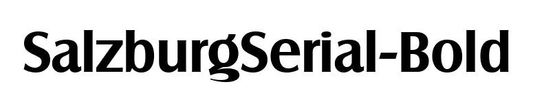 SalzburgSerial-Bold font preview