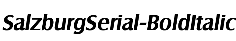 SalzburgSerial-BoldItalic font preview