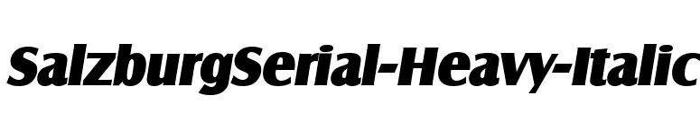 SalzburgSerial-Heavy-Italic font preview