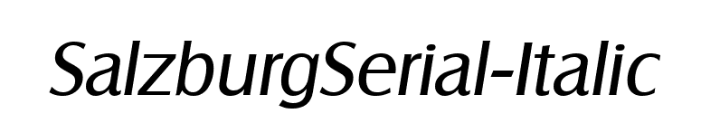 SalzburgSerial-Italic font preview